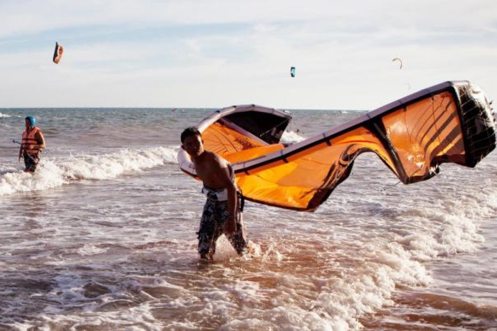 When conditions are right, the beach is filled with kites. Photo: Jeffrey Lau