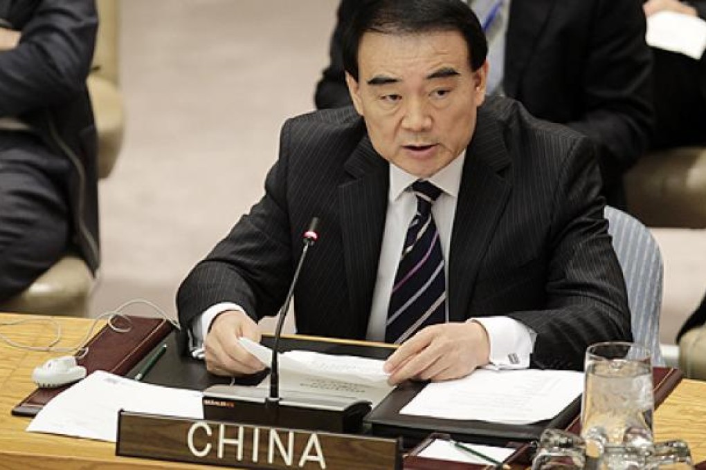 China’s UN Ambassador Li Baodong at the UN Security Council meeting on children and armed conflicts. Photo: Xinhua