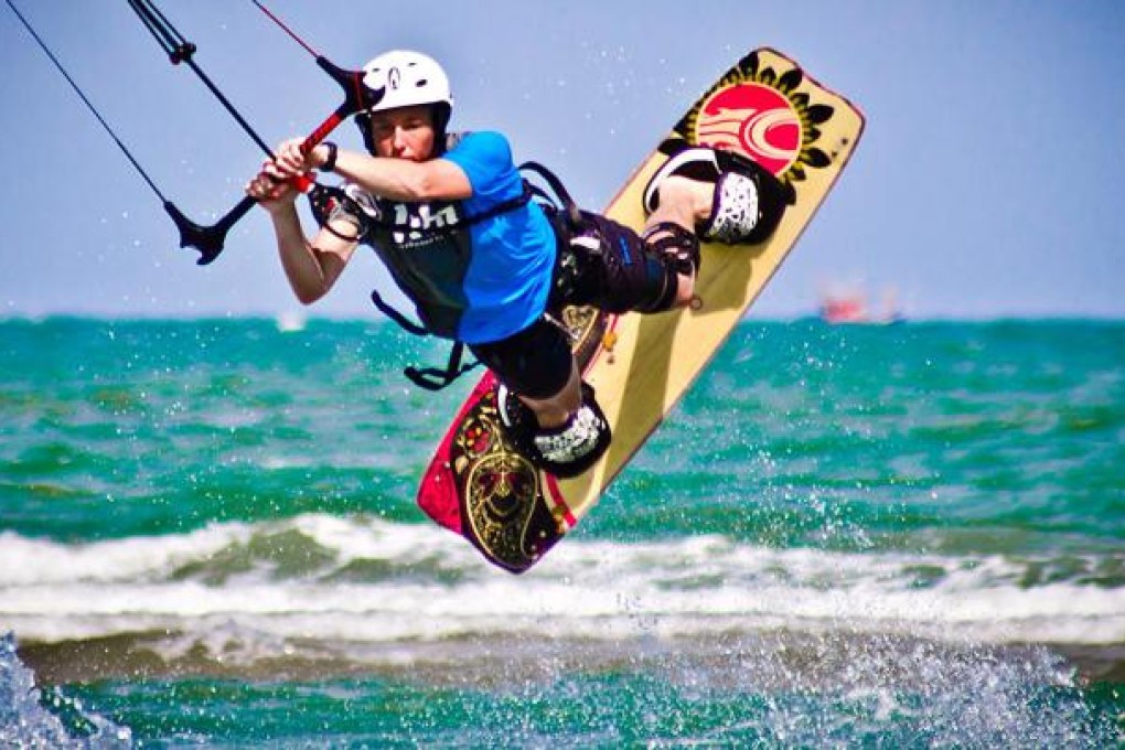 Su Kay competes in the Kiteboarding Tour Asia event in Thailand in March, where she finished second.