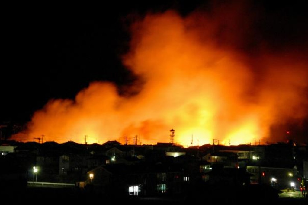 Flames over Fukushima