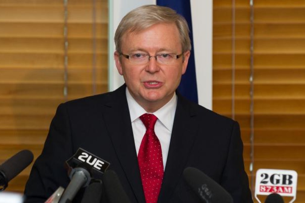 Former Australian prime minister Kevin Rudd