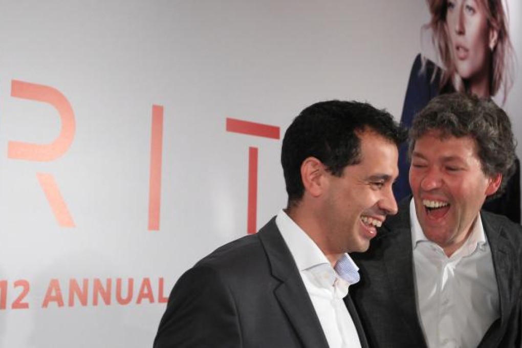 Jose Manuel Martinez Gutierrez (left) will take over from Ronald van der Vis as the chief executive of Esprit. Photo: Jonathan Wong