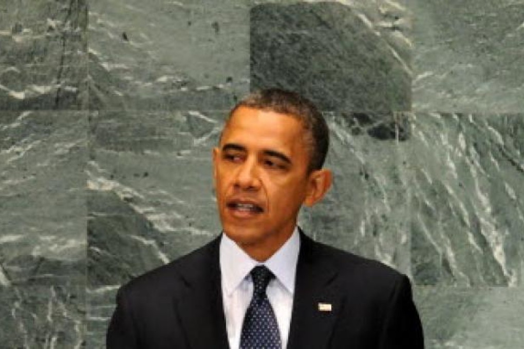 US President Barack Obama addresses the 67th session of the UN General Assembly's annual general debate at the UN headquarters in New York. Photo: Xinhua