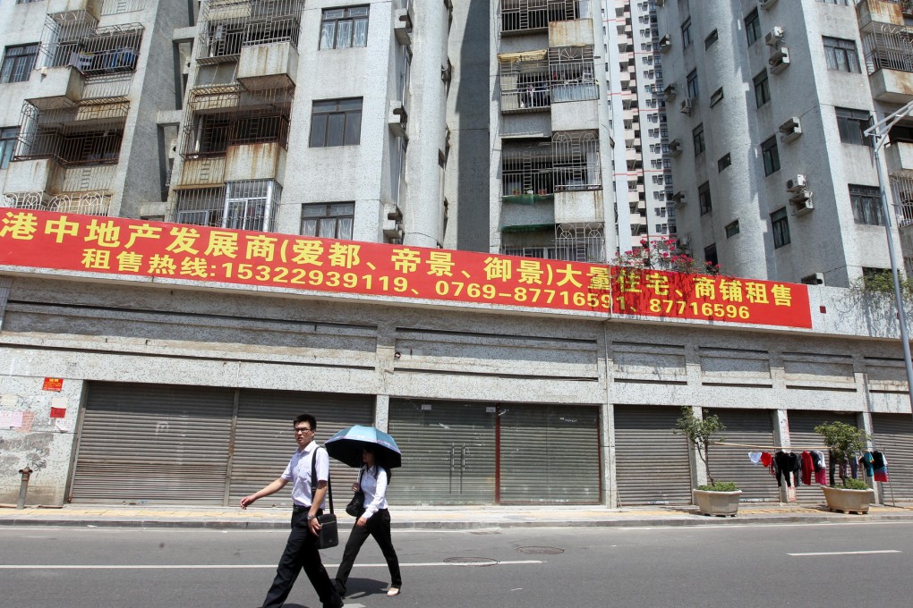 A row of empty shops that have been idle for more than nine months – a common sight in what was once a hi-tech heartland. Photo: May Tse