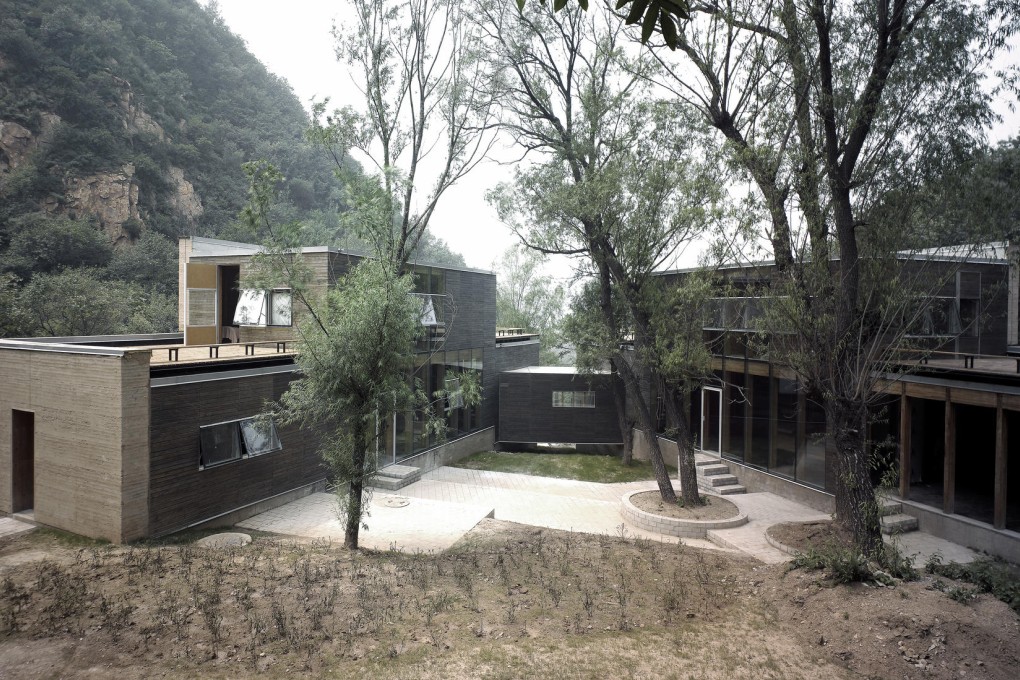 Yung Ho Chang and some of his works: Split House by the Great Wall; 1966-76 Major Events Pavilion in Anren, Sichuan; Shanghai Corporate Pavilion; The Bay Garden, Qingpu district, Shanghai. Photo: Simon Song