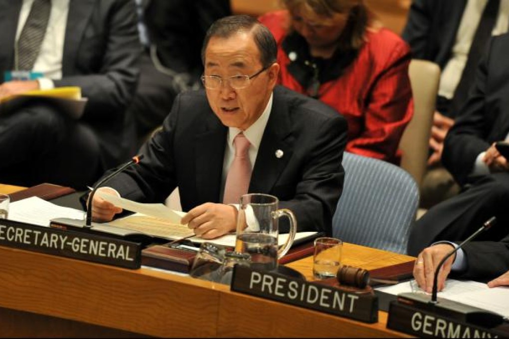 UN Secretary-General Ban Ki- moon attends a meeting of the UN Security Council at the UN headquarters in New York on Sept. 26, 2012. Photo: Xinhua