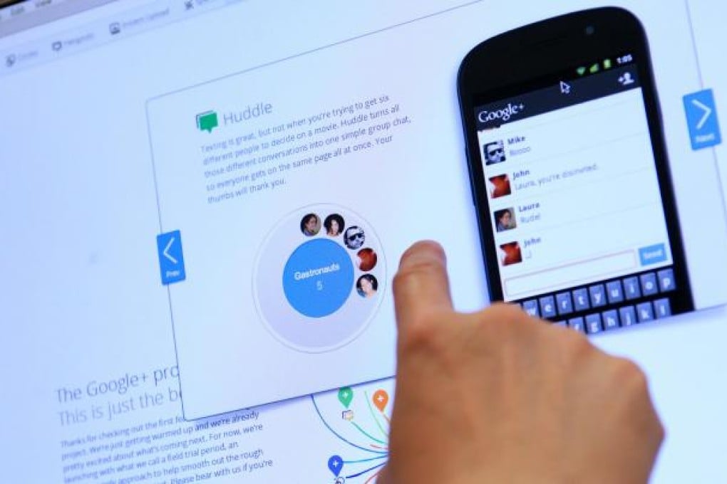 Google is seeking growth in its social networking services since launching its own service more than a year ago. Photo: Martin Chan