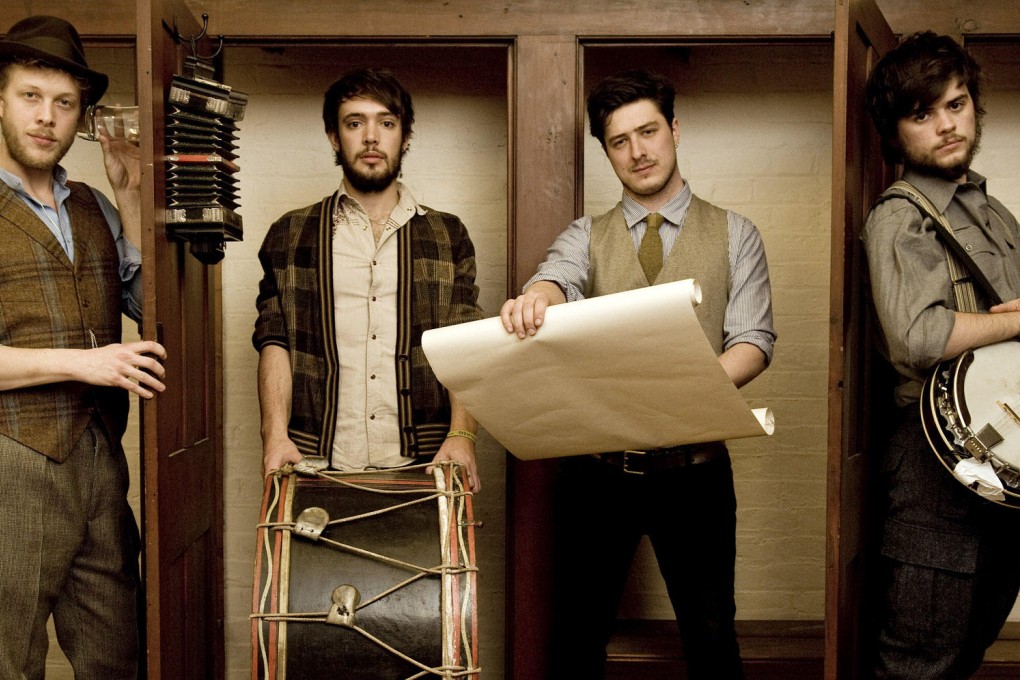 Mumford &amp; Sons are (from left) Ted Dwane, Ben Lovett, Marcus Mumford and Winston Marshall.
