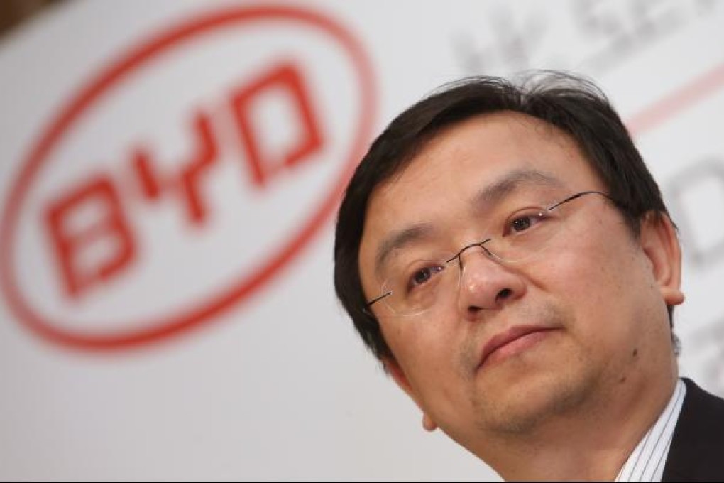 Wang Chuanfu, Chairman and President of BYD Co. Ltd, attends the press conference of the company's interim result 2012 in Hong Kong . Photo: SCMP