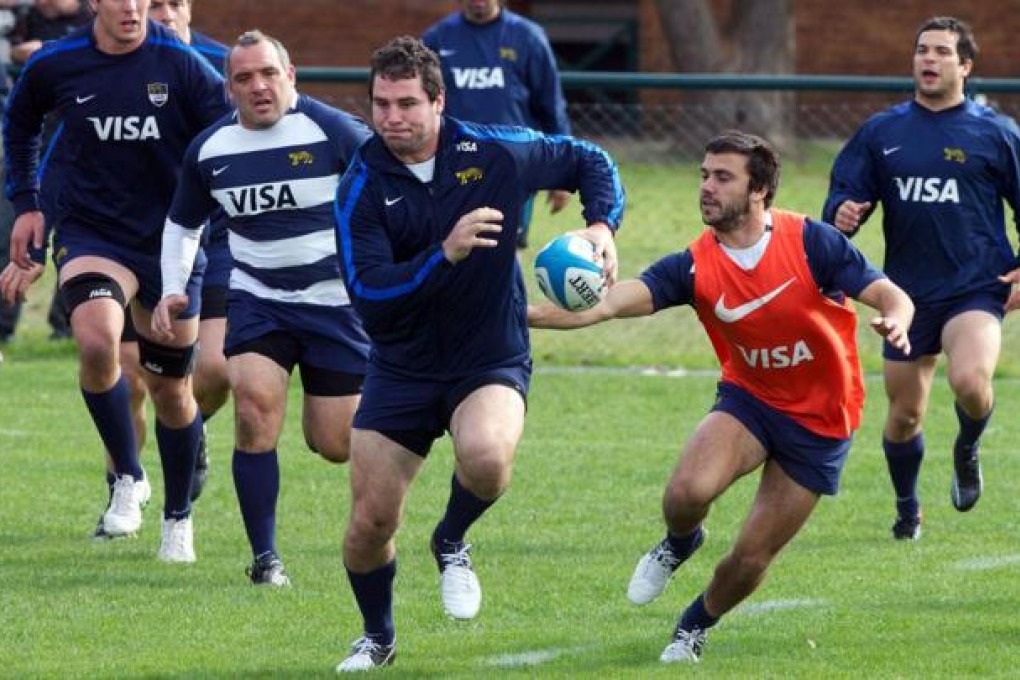 The Pumas train for the All Blacks game in Buenos Aires. Photo: AFP