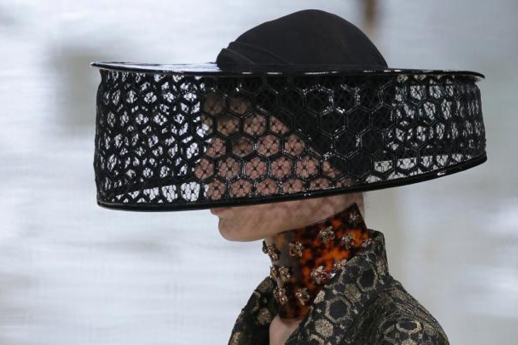 A model wears a creation by British designer Sarah Burton for Alexander McQueen. Photo: AP