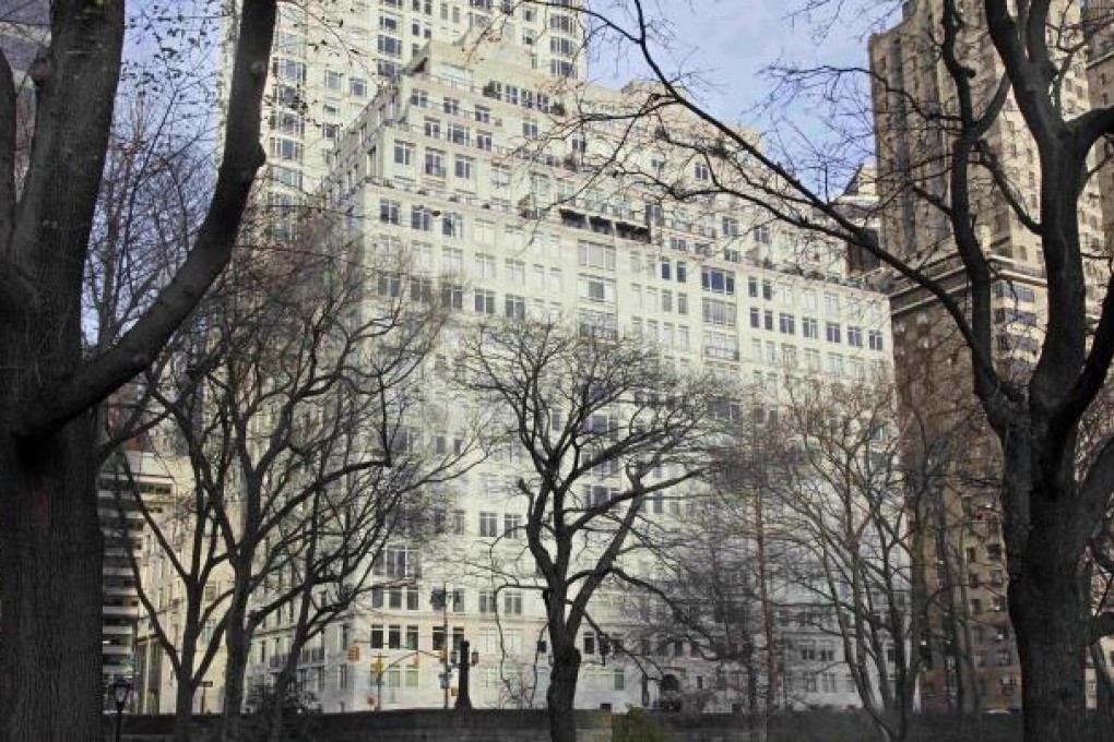 This Dec. 22, 2011 photo shows the building at 15 Central Park West, at the edge of Central Park in New York. The area is home to some of the most expensive apartments in the city. Photo: AP