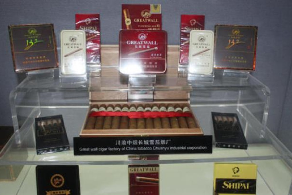Exhibits at Shanghai's tobacco museum. Photo: SCMP