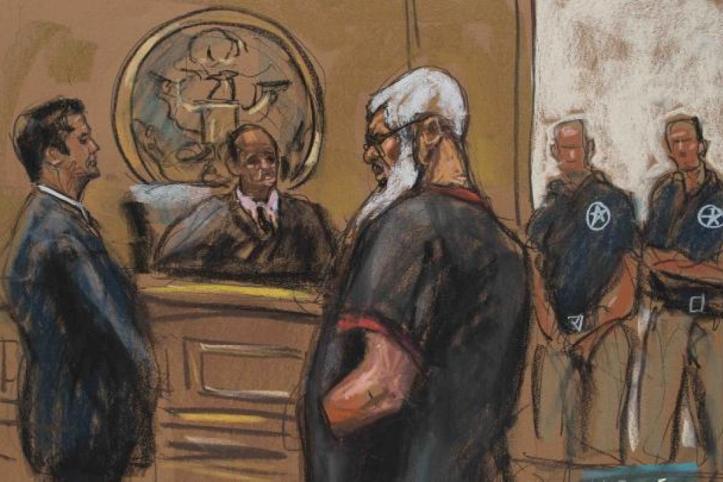 Abu Hamza al-Masri appeared in Manhattan Federal Court in New York on Saturday after being extradited from Britain. Photo: Reuters