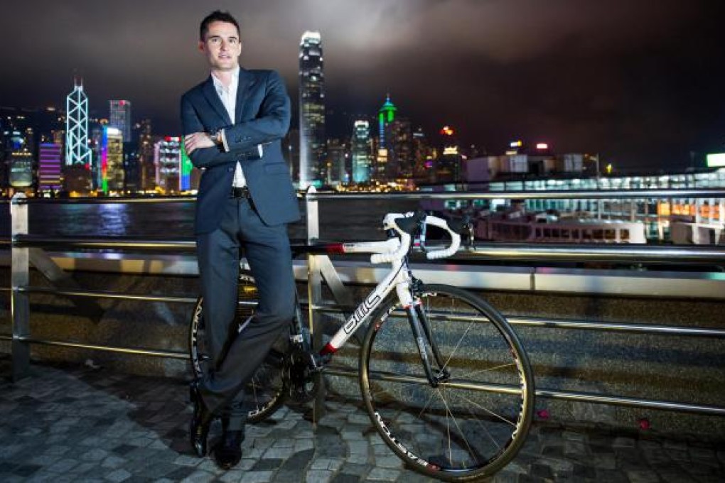 After running all over Asia for Great Strides, Troy de Haas is about to get on his bike.