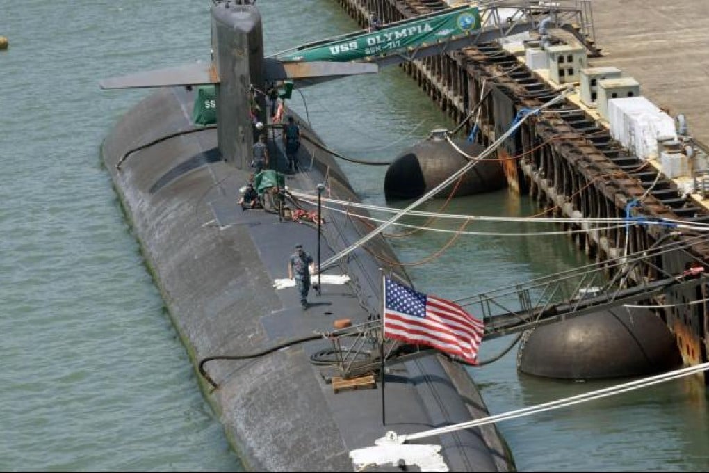 The US submarine USS Olympia docks at Subic Bay. Photo: AFP