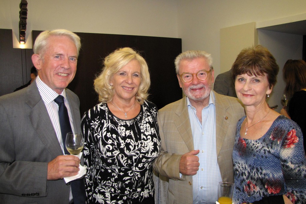 From left: Orchestra board chairman Bryan Carter, Lady Jeanne Galway, Sir James Galway and Stella Carter