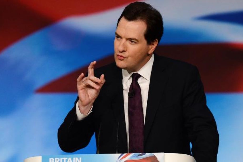 George Osborne addresses the party conference. Photo: AFP