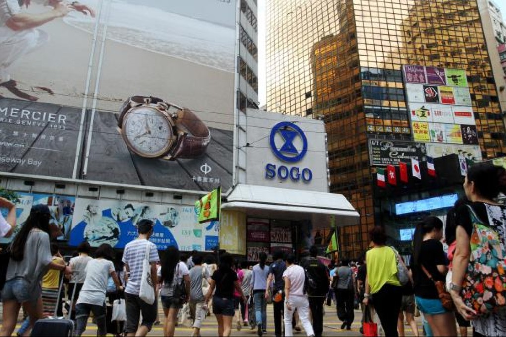 The landmark Sogo store in Causeway Bay which is operated by Lifestyle International. Photo: May Tse