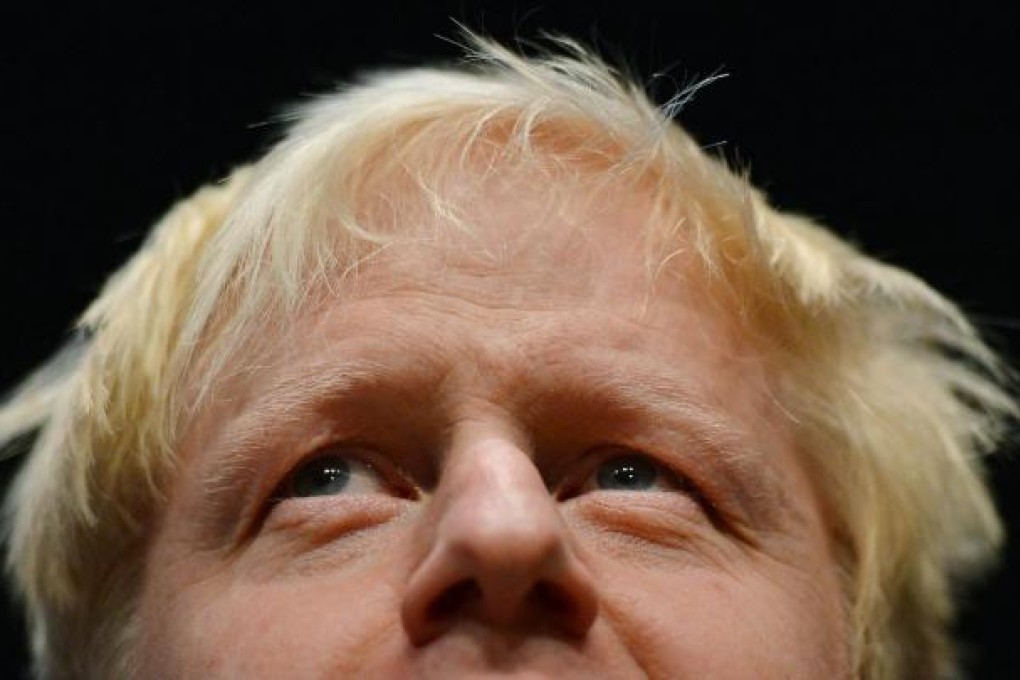 Boris Johnson speaks at a fringe meeting at the Conservative Party Conference, where he received a rapturous welcome. Photo: AFP