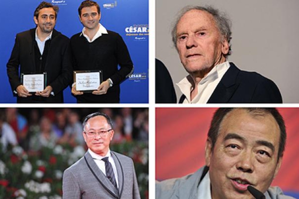The Oscars foreign long-list includes (clockwise, from top left) Eric Toledano and Olivier Nakache, Michael Haneke, Chen Kaige and Johnnie To. Photo: AFP