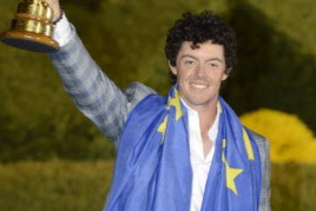 Team Europe's Rory McIlroy of Nothern Ireland. Photo: EPA