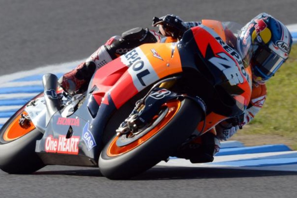 Spanish rider Dani Pedrosa was fastest yesterday. Photo: AFP