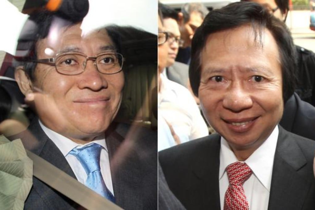 The co-chairmen of Sun Hung Kai Properties, Raymond (left) and Thomas Kwok. Photos: Edward Wong
