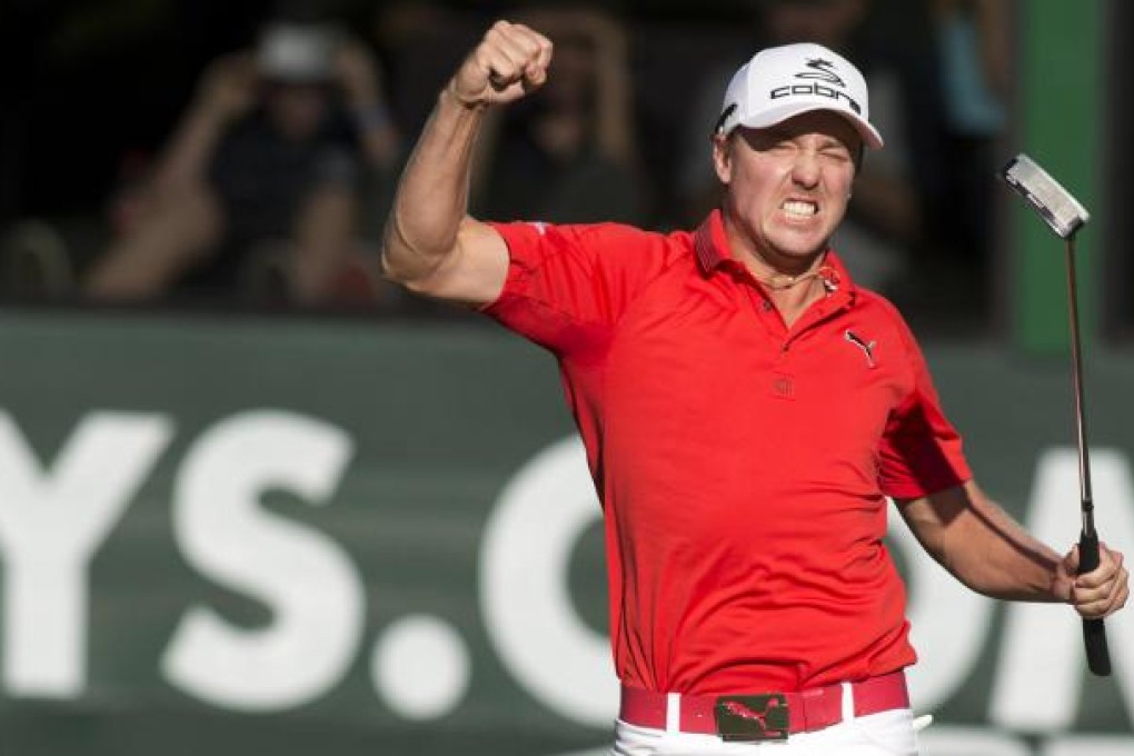 Jonas Blixt celebrates his first win on the PGA Tour. Photo: AP