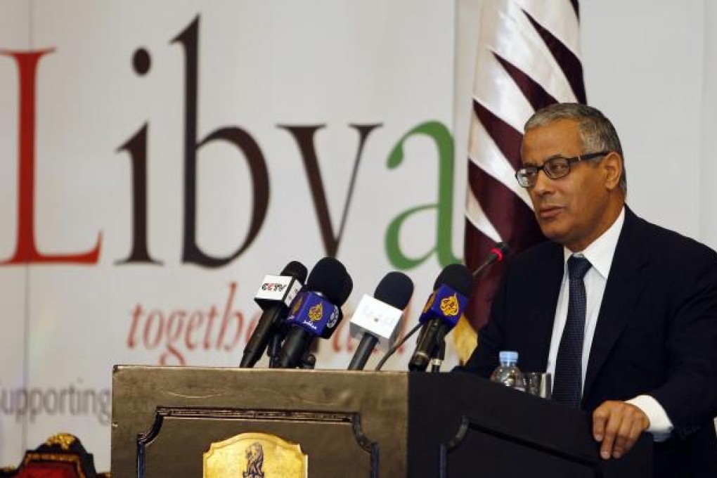 Ali Zeidan at a conference in Doha, Qatar. Photo: Reuters