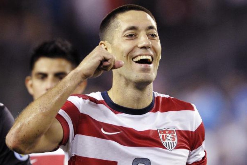 United States striker Clint Dempsey celebrates. Photo: AP