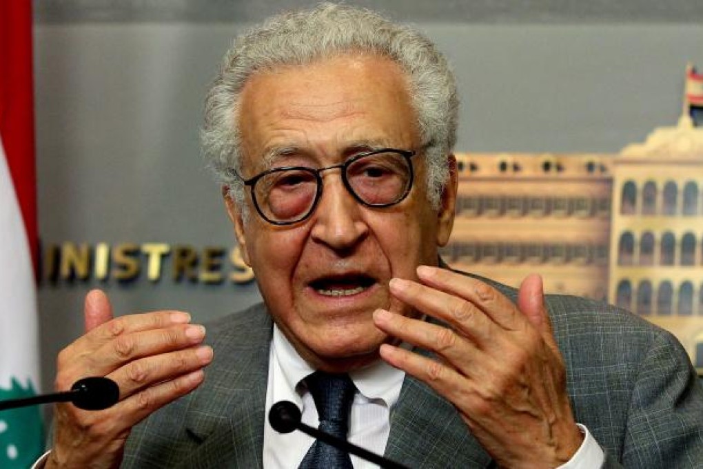 UN and Arab League envoy Lakhdar Brahimi at a press conference in Beirut. Photo: EPA