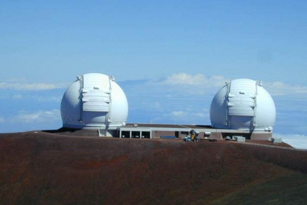 Two powerful Nasa telescopes atop a Hawaiian volcano. Photo: Reuters