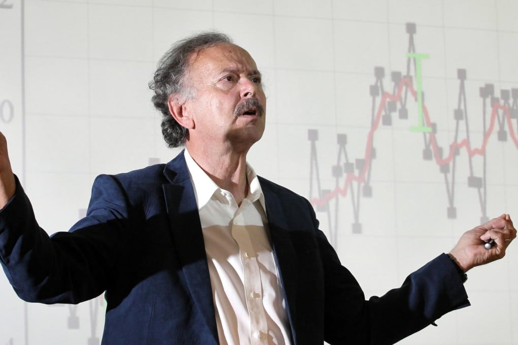 Professor Richard Muller from the University of California, Berkeley, speaks during the University of Hong Kong event. Photo: Edward Wong