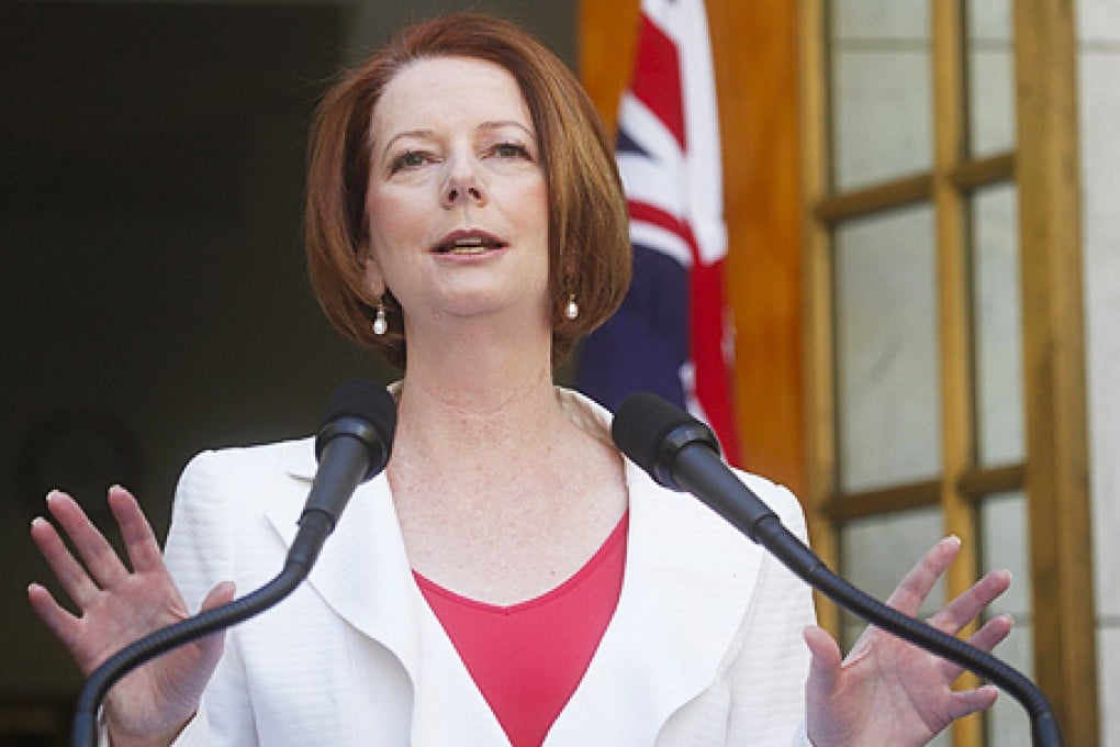 Australian Prime Minister Julia Gillard called opposition leader Tony Abbott a misogynist and a sexist this month. Photo: EPA