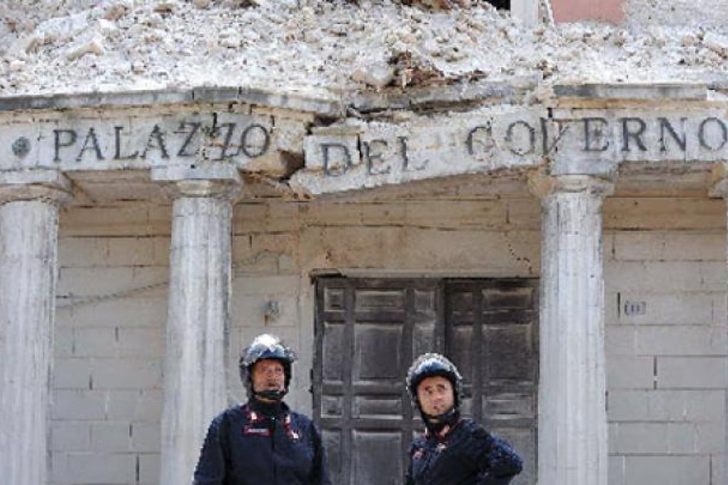 The April 2009 quake in L'Aquila, Italy, had a magnitude of 6.3 and killed 309 people. Photo: EPA