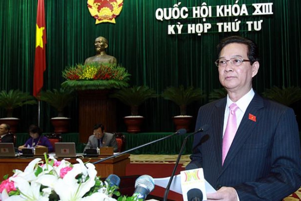 Vietnamese Prime Minister Nguyen Tan Dung speaks in Hanoi. Photo: Xinhua