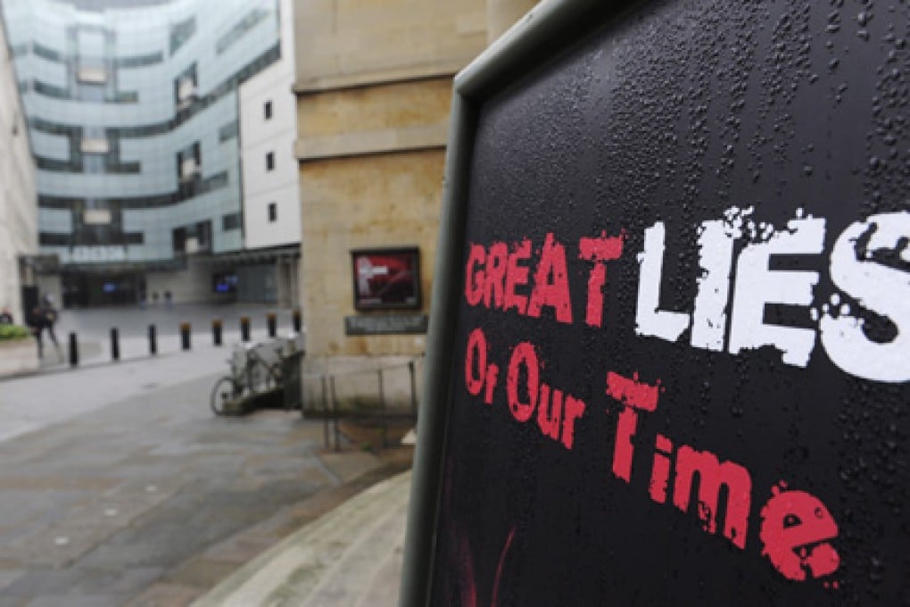 An exterior view of Broadcasting House, the British Broadcasting Corporation (BBC) building in central London. Photo: EPA
