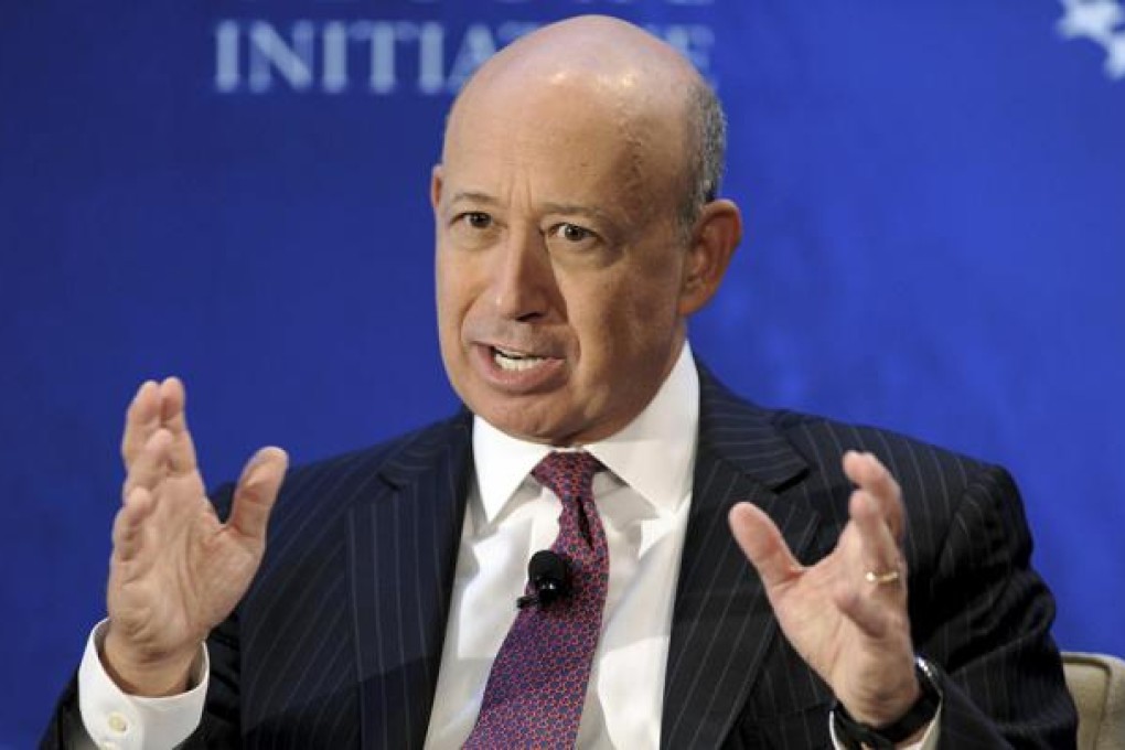 Goldman Sachs chief Lloyd Blankfein, seen at the Clinton Global Initiative event, wants more investing, fewer rules. Photo: Bloomberg