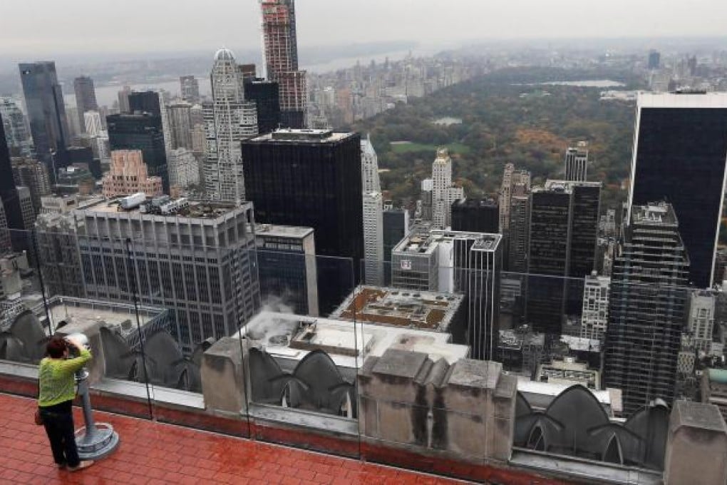 Central Park, seen here from the Rockefeller Centre, covers more than 340 hectares. Photo: NY Times