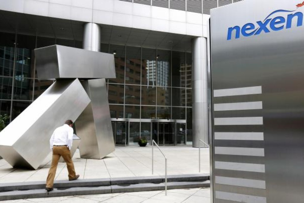 Third-quarter earnings of Nexen plunged.