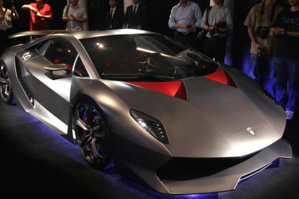 All eyes are trained on the state-of-the-art Sesto Elemento at the Lamborghini showroom in Wan Chai. Photo: Dickson Lee