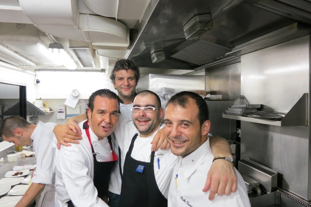 Culinary stars: Carlos Caballero, Juan Suarez, Alejandro Sanchez and Kisko Garcia at Mesa 15. Photo: SCMP