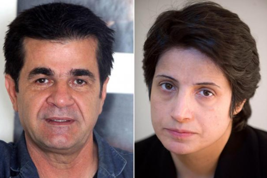 Sakharov prize winners Jafar Panahi and Nasrin Sotoudeh.