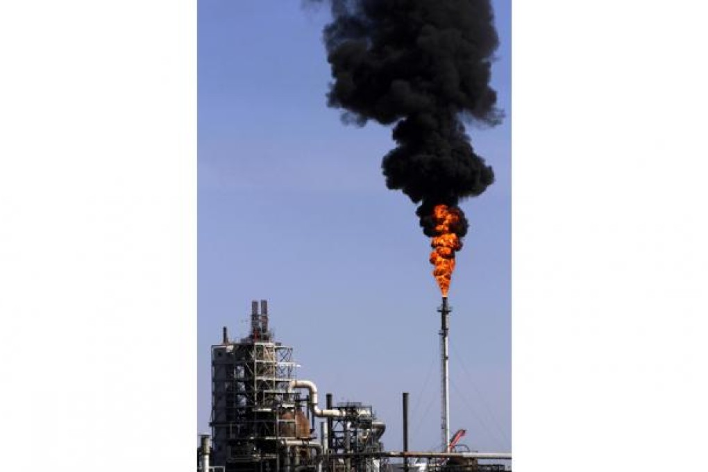 Flaring at a Los Angeles refinery.