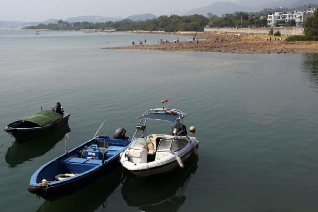 People explore marine life at Lung Mei Beach. Photo: Nora Tam