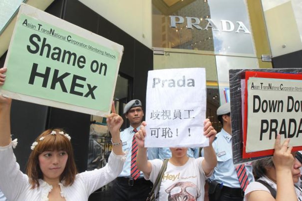 Former Prada manager Rina Bovrisse (left). Photo: Dickson Lee