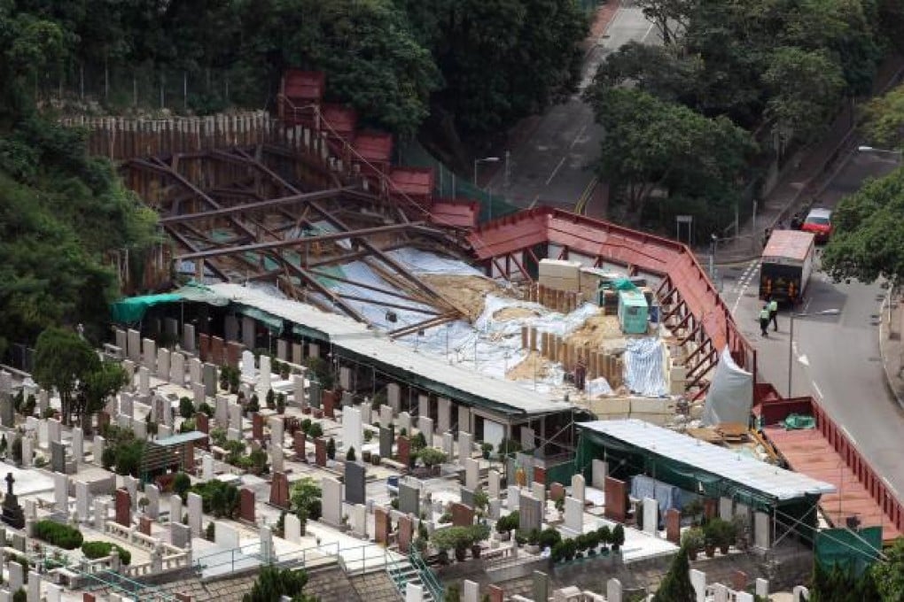 A columbarium in construction on Victoria Road. Photo: SCMP