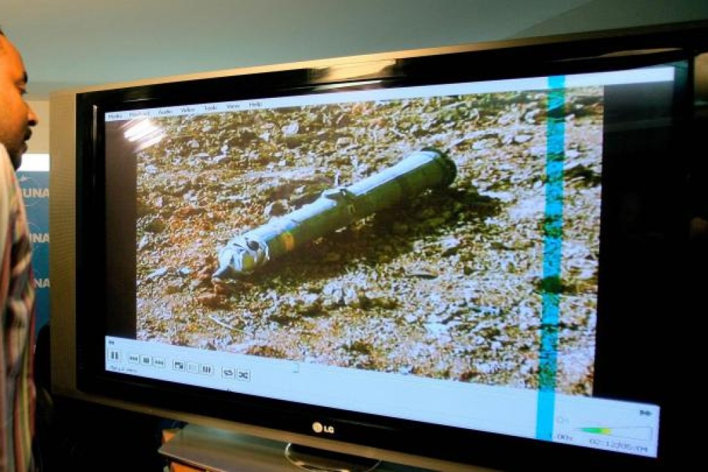 Footage of ammunition taken after the blast. Photo: AFP
