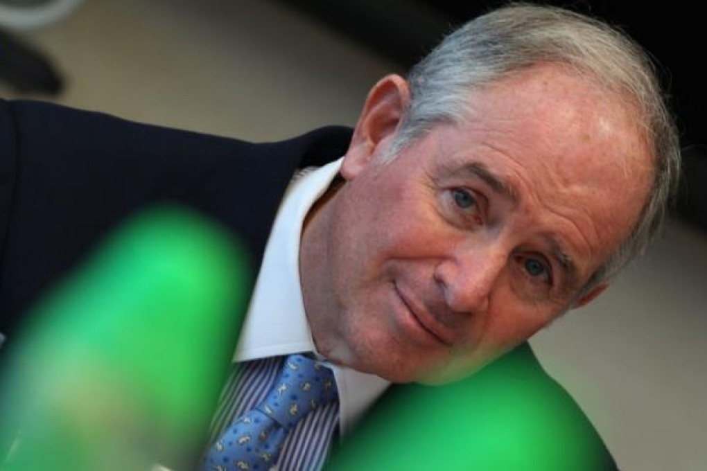 Stephen Schwarzman says Blackstone is not quitting the mainland's property market. Photo: Nora Tam